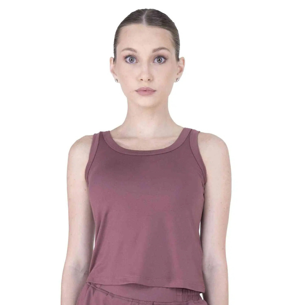 CROP TANK POLY/SPX FEM EVERLAST E-DAY WI - WINE 