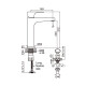 Griferia De Lavatorio Alto Linea Dalia Fv Monocomando Cromo CROMO