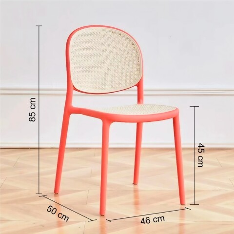 Juego de Comedor Café Mesa Redonda 80 cm y 3 Sillas Simil Rattan Rosa Juego de Comedor Café Mesa Redonda 80 cm y 3 Sillas Simil Rattan Rosa