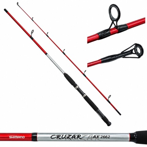 Caña Shimano Cruzar AX 2662 Spinning 1,98 m 2 Tramos 10–20 lb Caña Shimano Cruzar AX 2662 Spinning 1,98 m 2 Tramos 10–20 lb