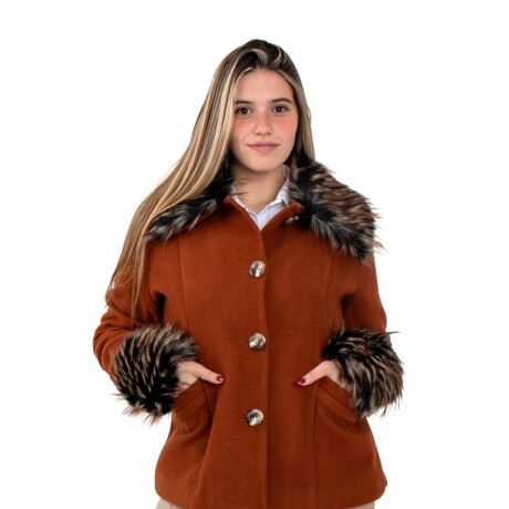 Chaqueta Sofisticada de Lana Terracota