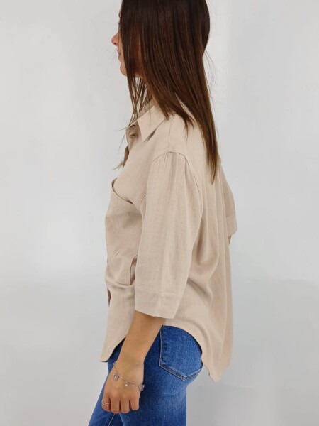 CAMISA SLOWLY 2402 BEIGE