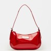 Cartera al hombro Mia en cuero charol Rojo