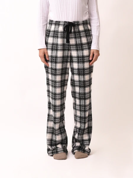 PIJAMA PANTALON CHECK NEGRO