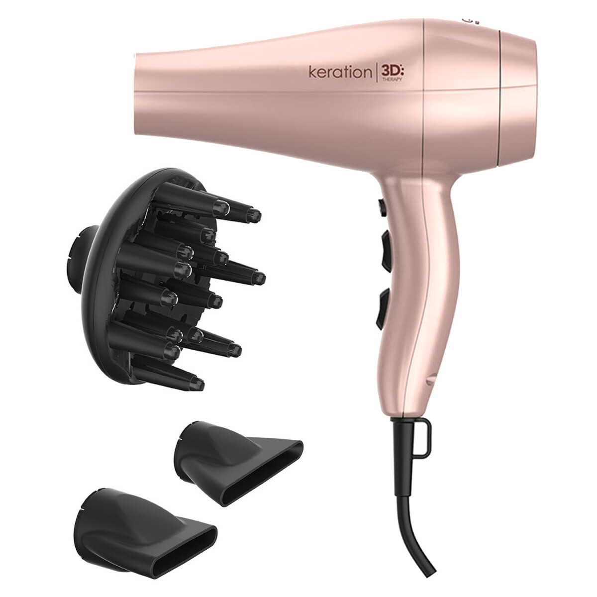 Secador de Pelo Gama Diva 3D Keration 2300W + Accesorios 