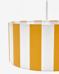 Pantalla para lámpara de techo Ciral con rayas amarillo y blanco Ø 40
