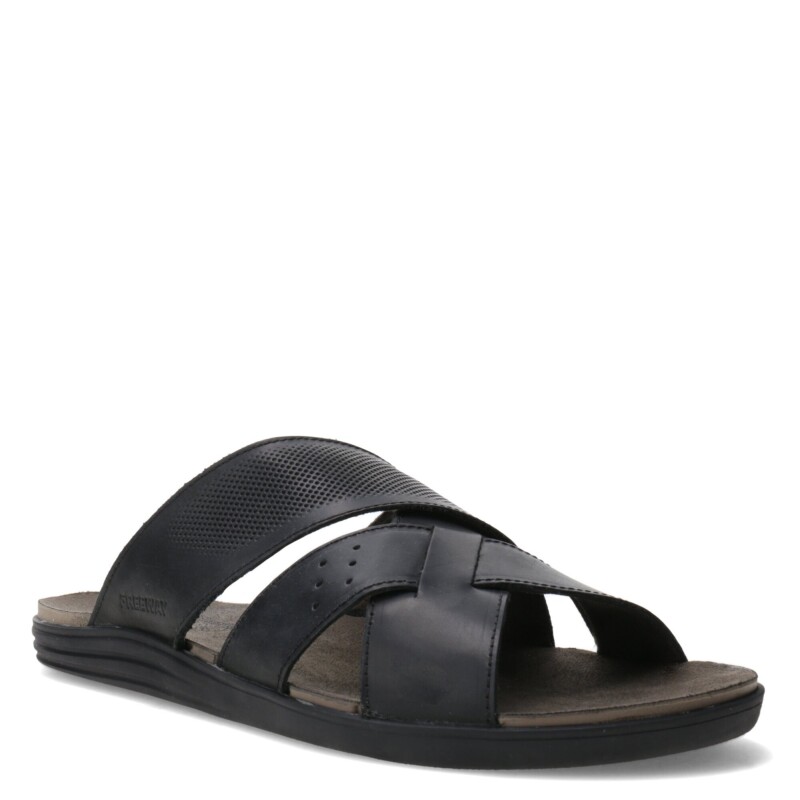 Sandalias de Hombre Freeway Canastra Casual Negro (Cuero Graso)