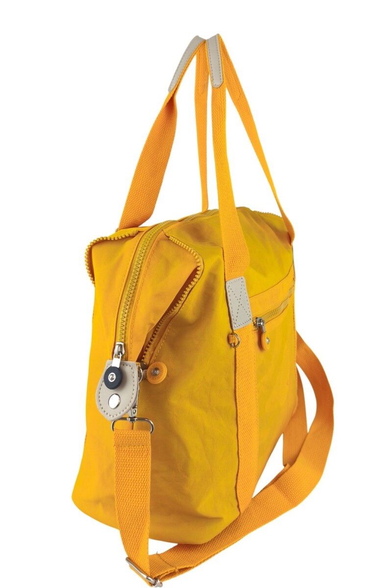 Bolso grande en tafeta amasada Amarillo