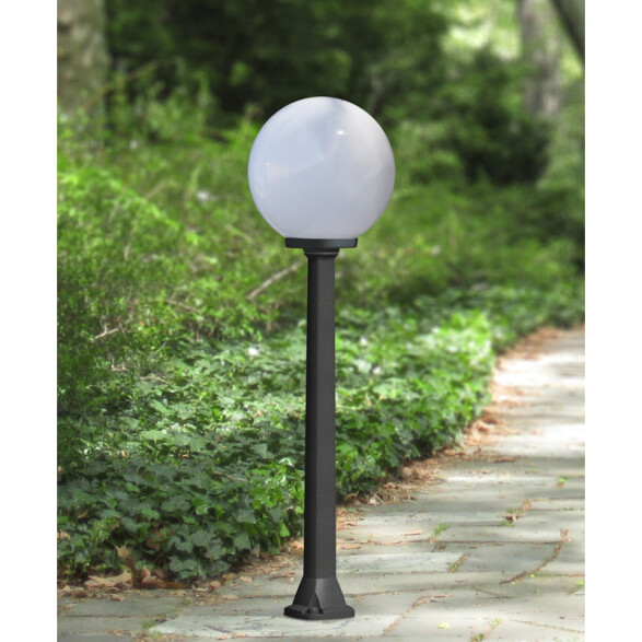 Globo Ø250 c/columna negro opal IP55 E27 incl. FL0704