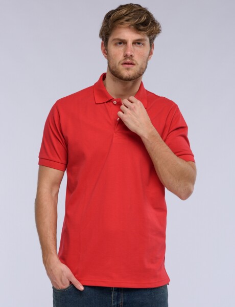 POLO PIQUE LISA Rojo Oscuro