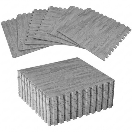 Set X20 Tatami Alfombra Piso Encastre Simil Madera Gris