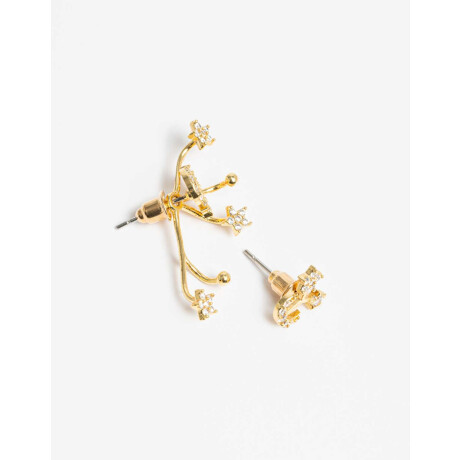 Aros Con Cubic Zirconia Dorado