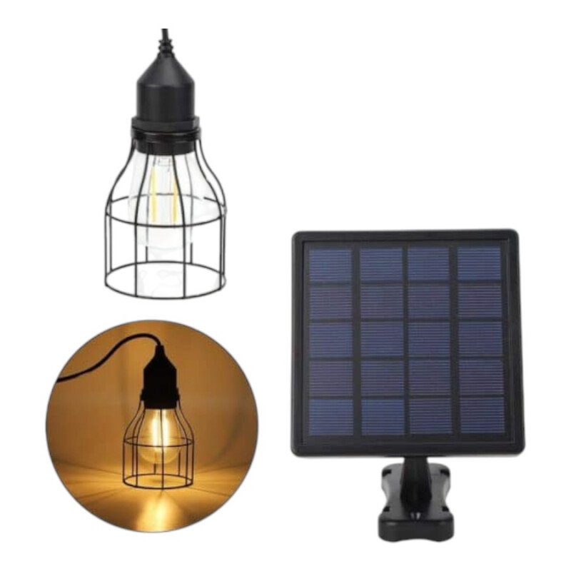 Luz colgante solar con portalámpara Luz colgante solar con portalámpara