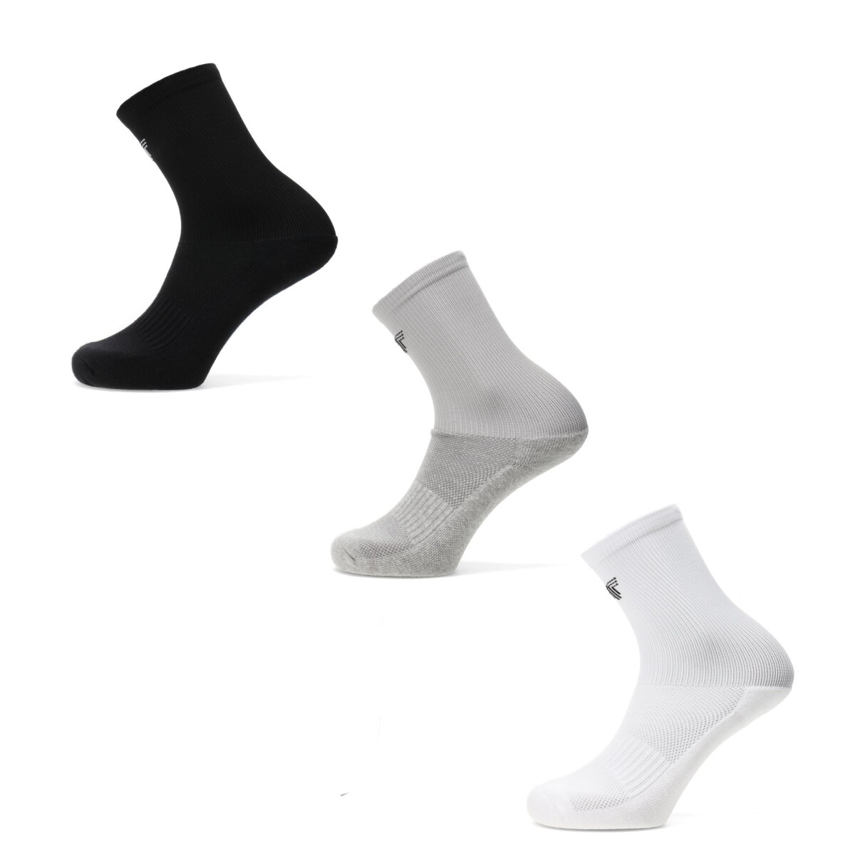 Medias Unisex Tiffosi Caña alta - Negro - Blanco - Gris 