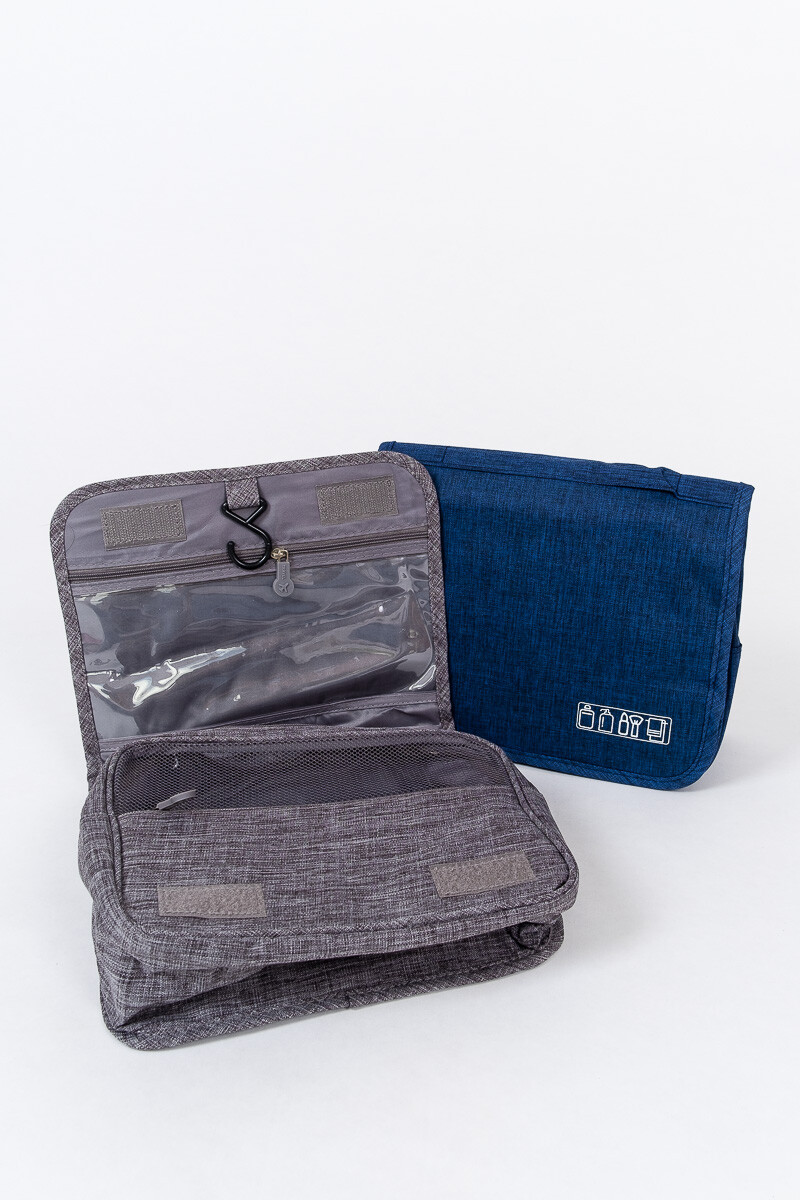 NECESSAIRE DE VIAJE Y BAÑO AZUL