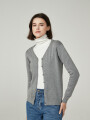 Cardigan Stratford Gris Melange Medio