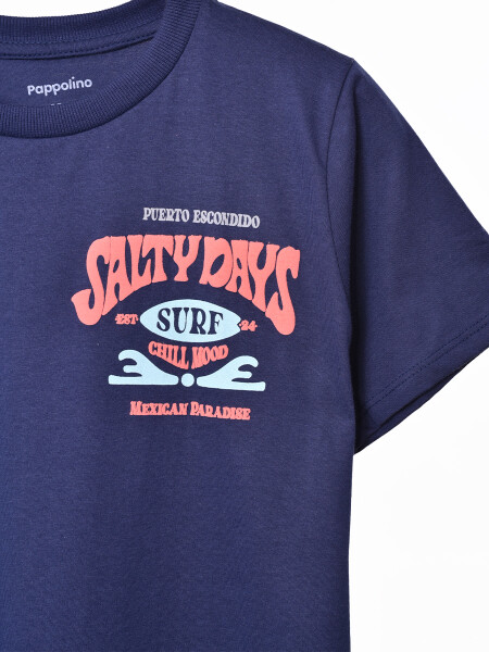 REMERA ESTAMPADA AZUL OSCURO