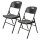 Sillas Plegables Metal Set X2 Jardín Hogar Camping Negro