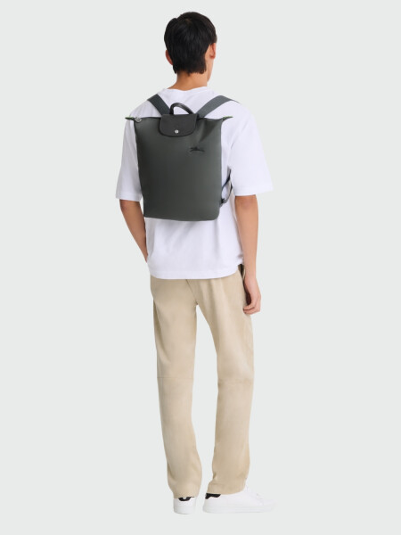 Longchamp - Mochila plegable, de nylon y asa corta, Le pliage Green Gris