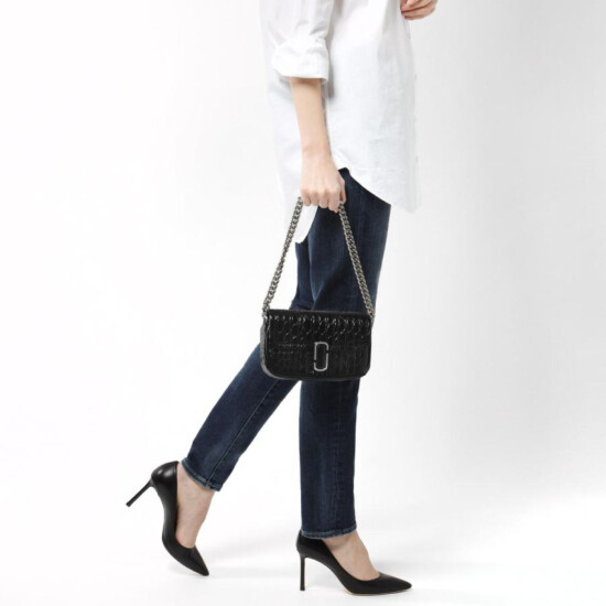 Bolso de hombro mini con herrajes Negro
