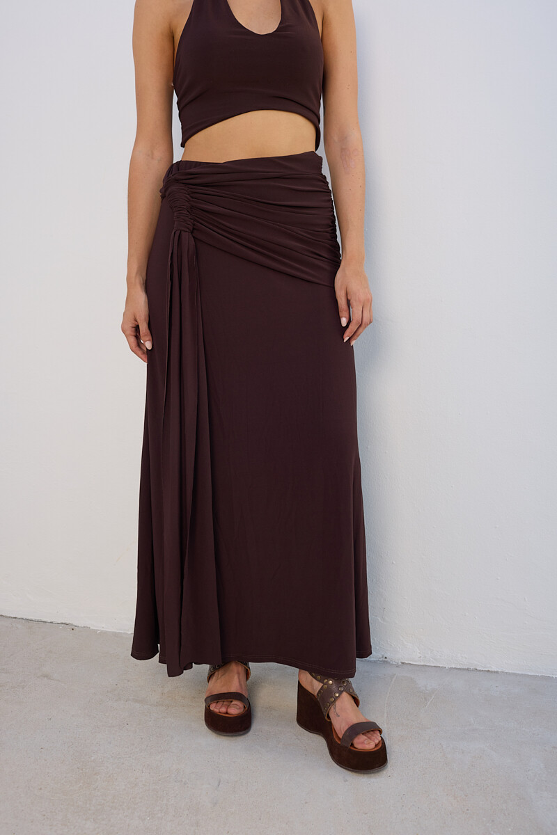 Falda Intuición - Chocolate 