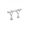 Caravanas Colgante Bola de Plata- Plata 925- Sin Piedra- CA4110 sinpiedra