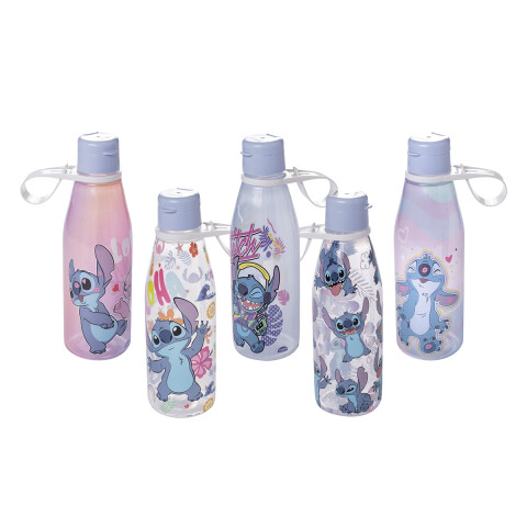 Botella Plástica 530 ml Stitch con Agarre Diseños Surtidos U