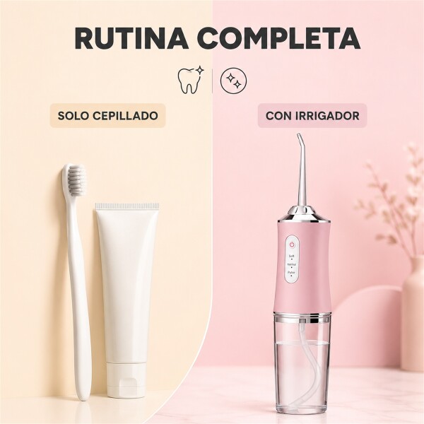 Irrigador Limpiador Oral Bucal Dental Brackets Profesional Rosa
