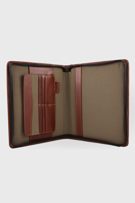 Porta Agenda Mediano Marrón Claro