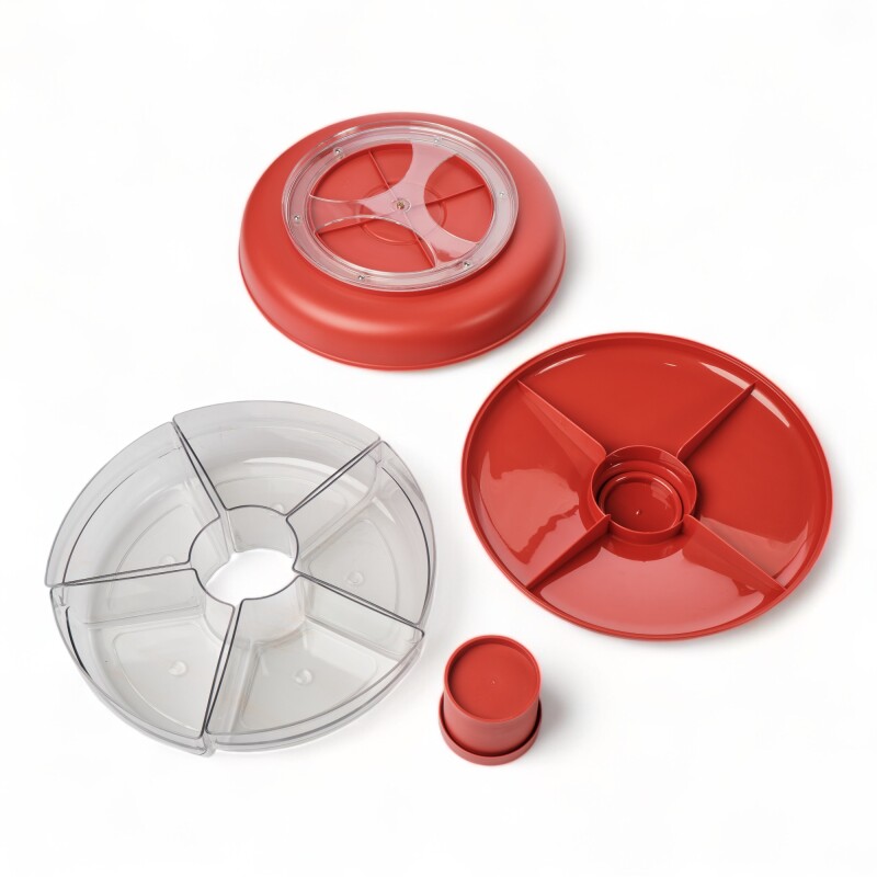 Copetinero Dos Niveles Giratoria Rojo