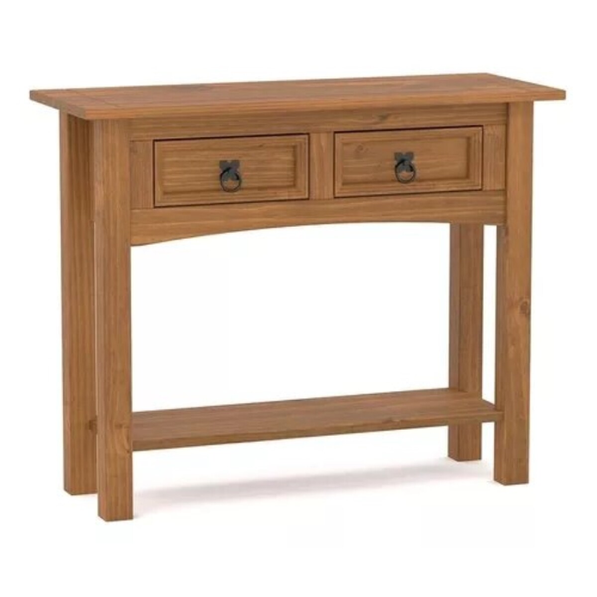 Consola Despojador Nogal 2 Cajones Linea Rustica 