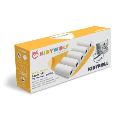 Accesorio KidyRoll Cámara de Fotos Kidyprint Kidywolf Recarga de papel adhesivo