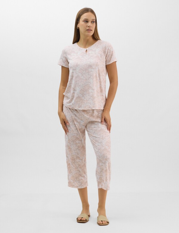Pijama Con Capri ROSA/MULTI