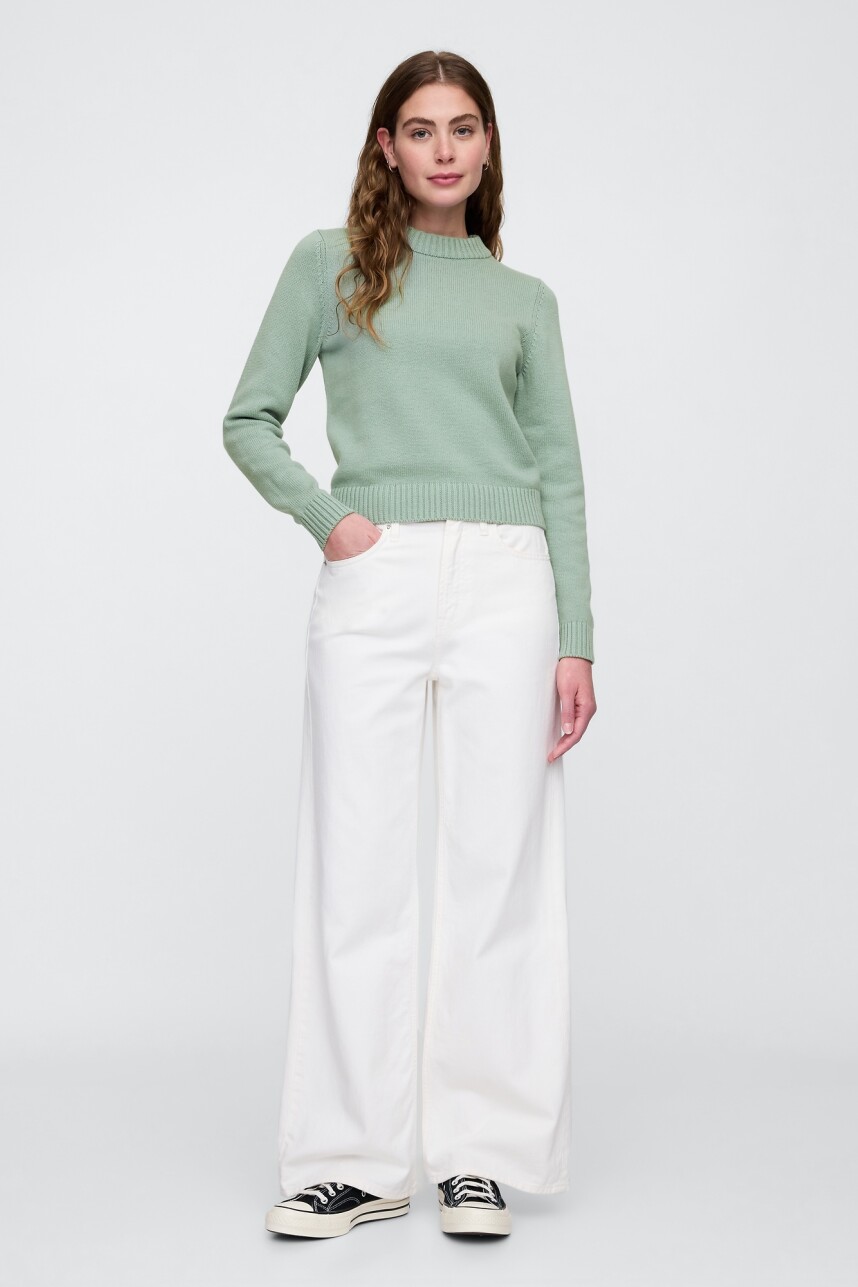 Buzo Algodòn Cuello Alto Mujer Sage 2