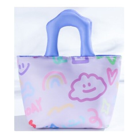 BOLSA TÉRMICA CARTOON COLORIDA PARA ALMUERZO (PÚRPURA) BOLSA TÉRMICA CARTOON COLORIDA PARA ALMUERZO (PÚRPURA)