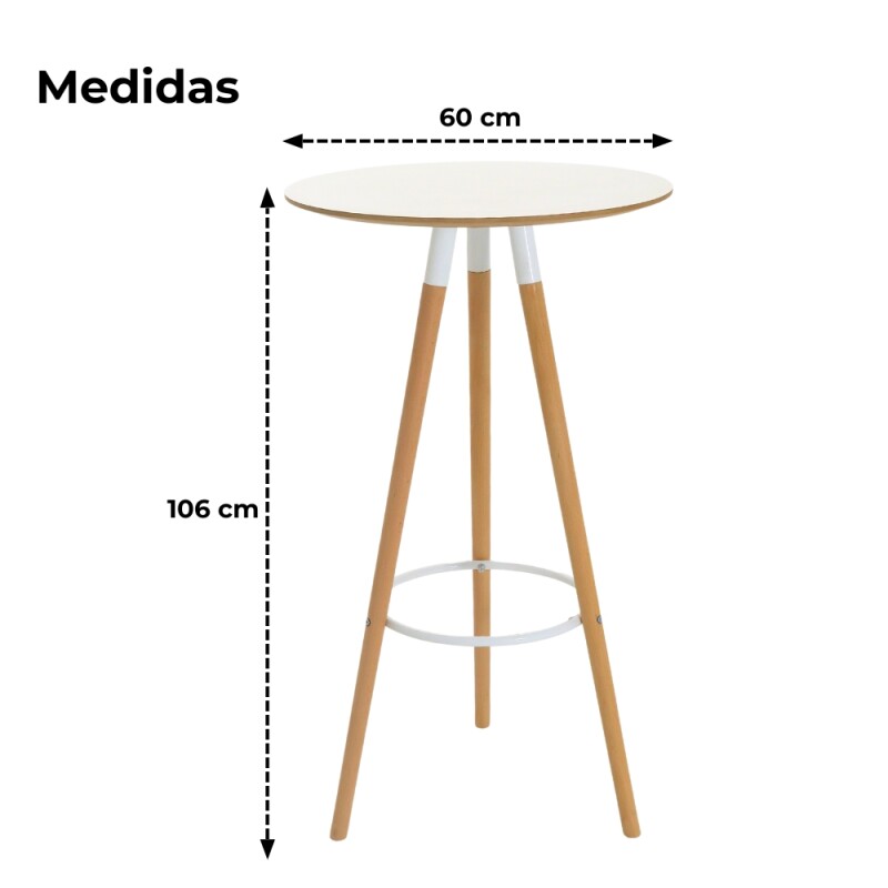 MESA REDONDA EAMES 60 CMS DIAMETRO - COLOR BLANCO MESA REDONDA EAMES 60 CMS DIAMETRO - COLOR BLANCO