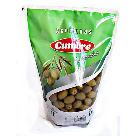 ACEITUNA CUMBRE C/CAROZO D/P 300G ESCURRIDO ACEITUNA CUMBRE C/CAROZO D/P 300G ESCURRIDO