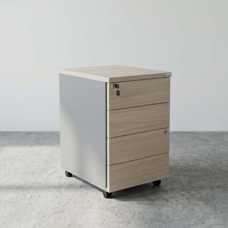 CAJONERA MADERA NATURAL-BEIGE WORK 4C