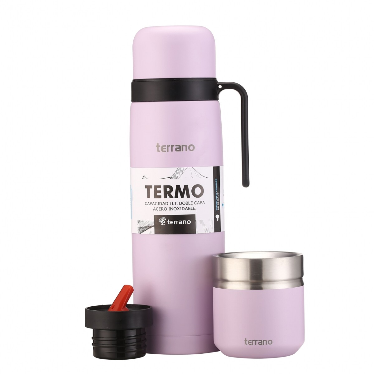Kit Termo Manija Rigida + Mate Folkie - Lila 