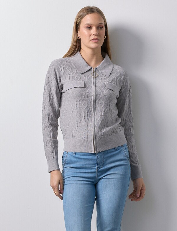 Cardigan Jacquard GRIS