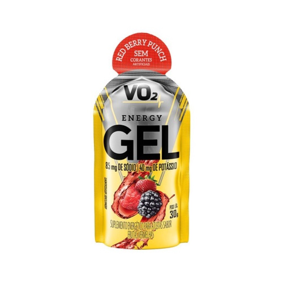 Gel Energizante V02 Frutos Rojos Sachet 30 Grs. 