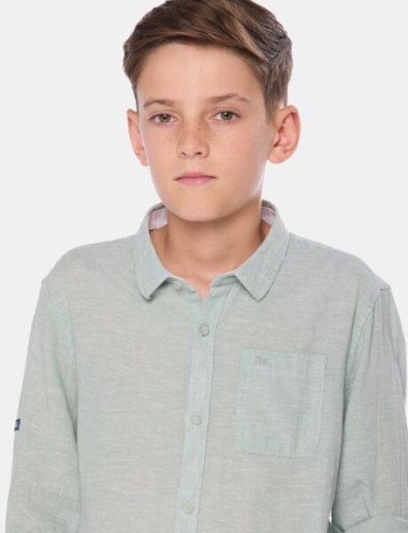 CAMISA DE LINO Menta