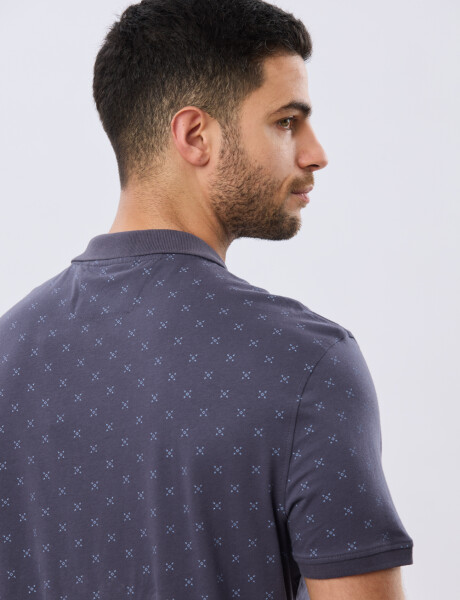 REMERA POLO ESTAMPADA JERSEY Azul