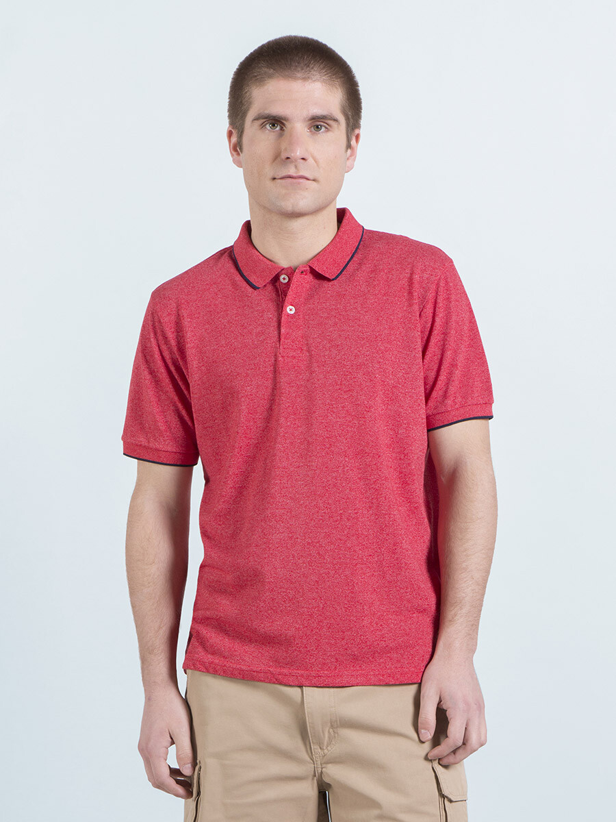 Polo Lisa Shade - Rojo Melange/Marino 