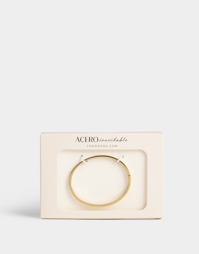 Pulseras Rígidas Acero quirúrgico Pulsera Rígida De Acero Quirúrgico - Dorado