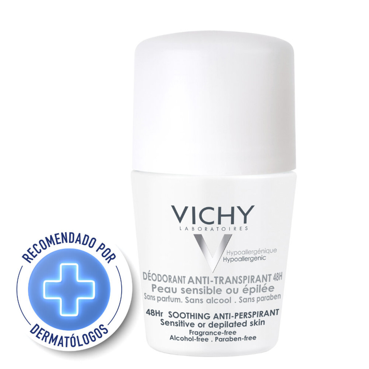 Vichy Desodorante de Piel Sensible Anti-Transpirante 48hs. Roll-On 