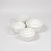 SET BOWL PLAST BLANCO 21X16CM 4PZAS Unica