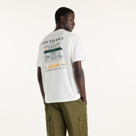 Remera New Balance de Hombre - Grab a Bite - MT62S7YPSST WHITE