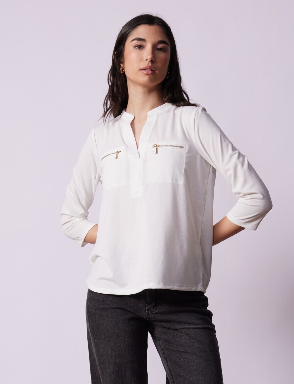 Blusa Zips CRUDO