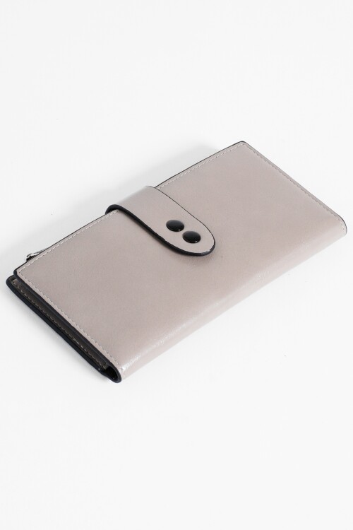 Billetera con estuche removible beige